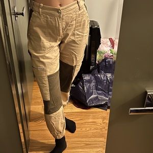 Tan Bershka cargo pants